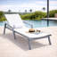 Chaise longue inclinable pour l'extérieur avec roulettes, structure en aluminium thermolaqué et filet respirant, dossier réglable pour la piscine et la terrasse-124823774-124823768