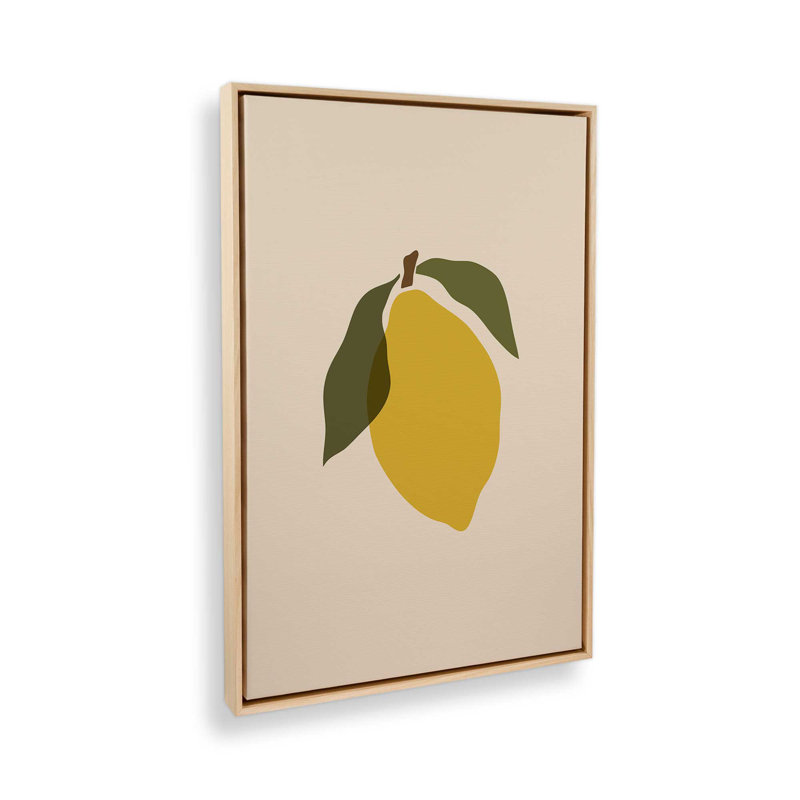 «Simple Lemon II» par Garima Dhawan, reproduction d'art, Brun, H 16 po x l 12 po