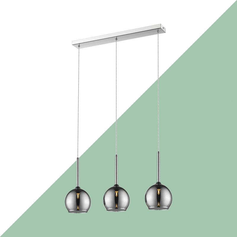 Viergeline 3 - Light Kitchen Island Pendant, Chrome
