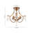 4 - Light Bead Clear Crystal Drop Candle Semi Flush Mount