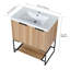Meuble-lavabo autoportant de 30 po avec lavabo en résine, 30 po x 18 po (W99981923)