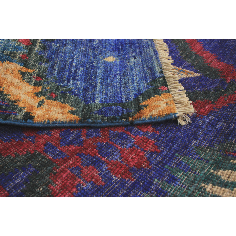 Tapis d’intérieur en laine 4 pi 1 po x 6 pi 1 po main one-of-kind-noué la 2010 shalimar blue Céline