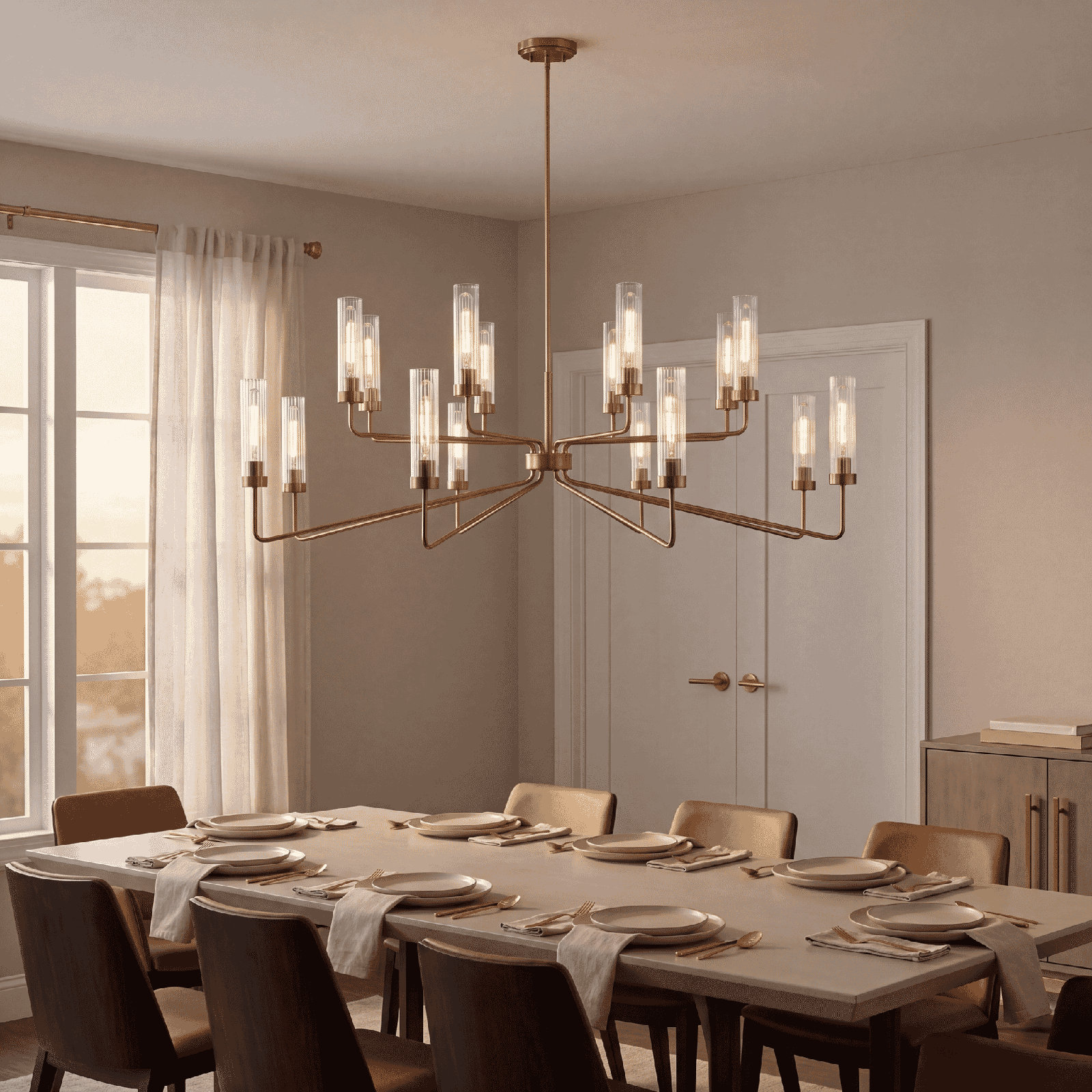 Jonze 16-Light Chandelier, Polished Nickel