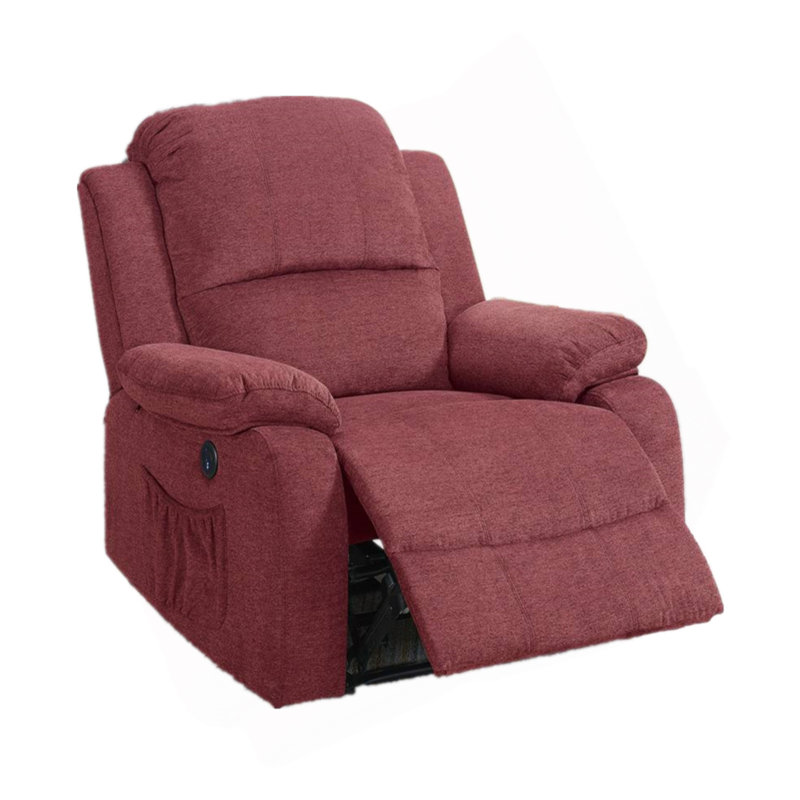 Fauteuil inclinable électrique en rouge paprika