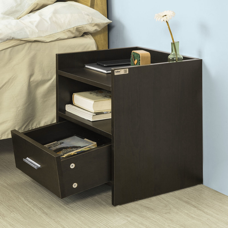 Burling 38cm W Manufactured Wood Bedside Table