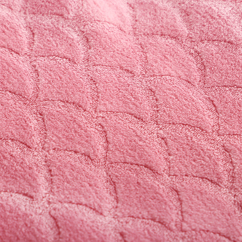 Couverture en flanelle brossée rose très grand, Très grand lit, Rose