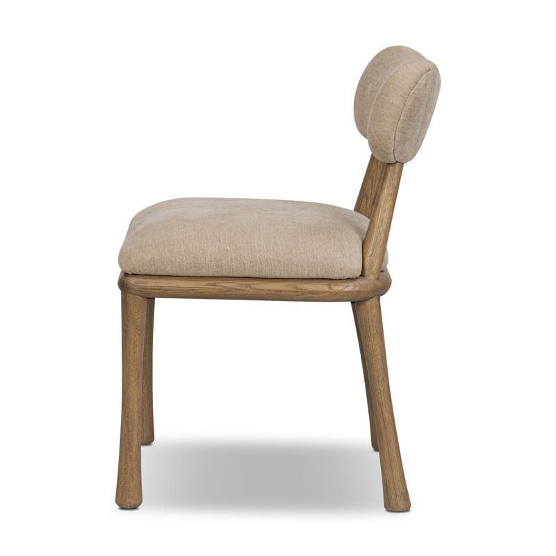 Juna Upholstered Dining Chair, Natural/Smoked Oak