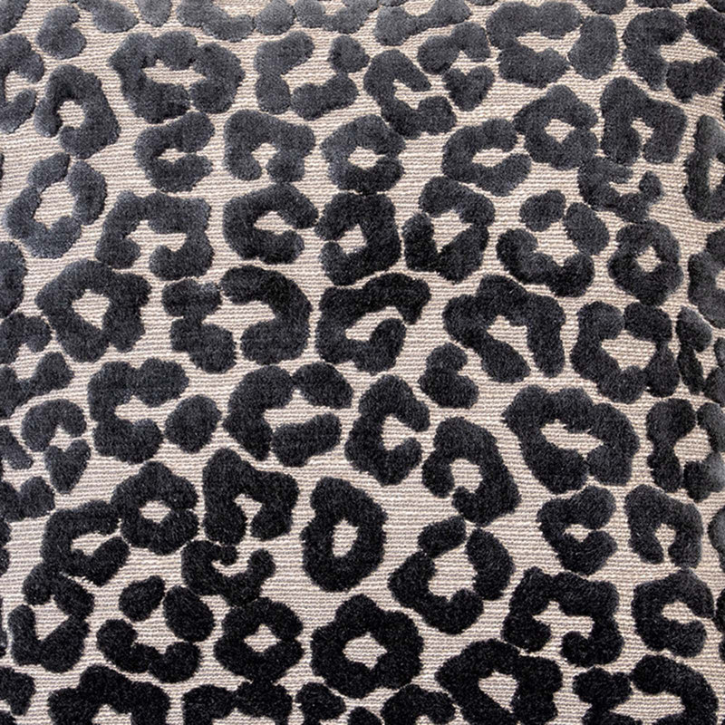 Animal Print Reversible Throw Pillow, Black, 14" x 48"