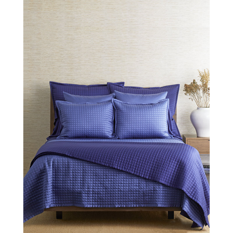Ready-to-Bed Solid Color 100% Lyocell Sham, Euro Sham, Navy