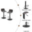 Ensemble de 2 tabourets de bar réglables, tabourets de bar pivotants de style Mid-Century, tabourets de bar industriels avec dossier et chaises de bar à hauteur de comptoir-231721684