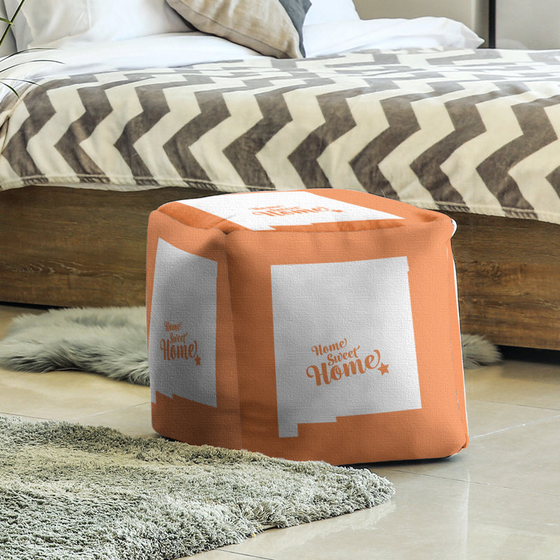Repose-pieds à cubes roswell the home, Orange
