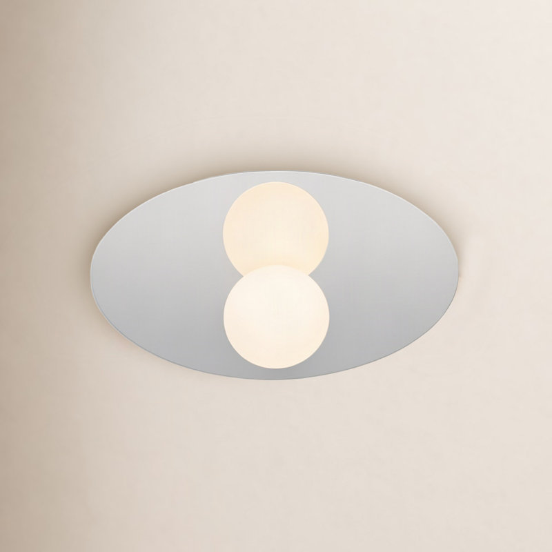 Bola Flush Disc, Chrome, 6.5" H x 18" W x 18" D