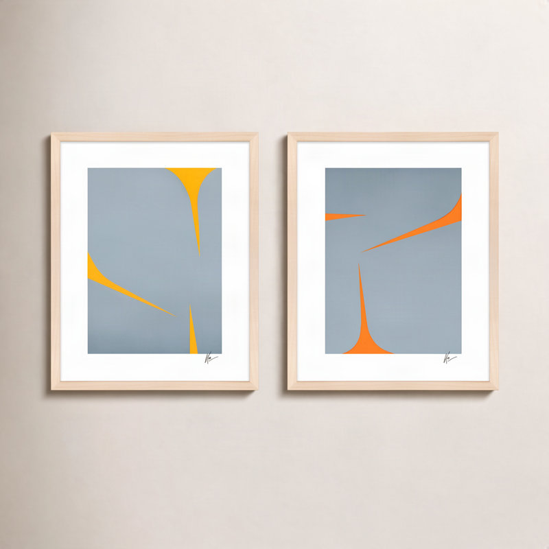 Clouds. Set Of 2 Print by Lee Lessem, Beige, 16" W x 20" H