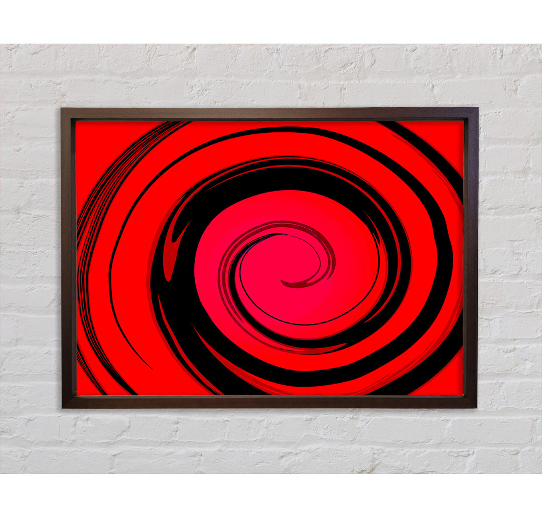 Red Liquid Swirl - Einzelner Bilderrahmen Kunstdrucke auf Leinwand