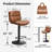 Double-Layer Upholstered Swivel Adjustable Height Bar Stool (Set of 3)-2069916368-2069916367