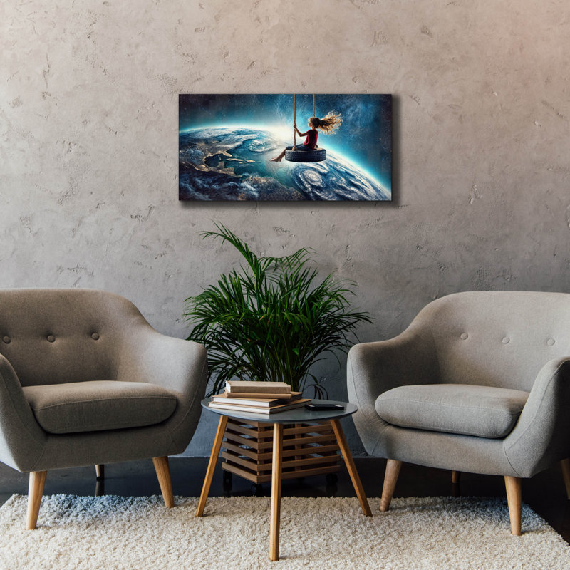 Art mural sur toile «Dream Big» par Rey Klimt Lark Manor ™, H 20 po x l 40 po