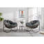 Chaise berçante ergonomique pour l'extérieur avec rembourrage gris