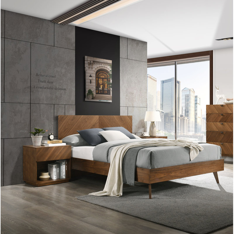 Aukai Walnut Bed, King
