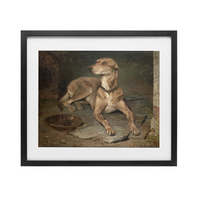 "Chien historique et bol historique", reproduction sous verre, design par Lil 'Rue