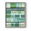 Motif bleu sarcelle II, reproduction encadrée - bois massif-100623361-100623372