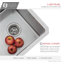 Évier de cuisine encastré à simple cuve en acier inoxydable de calibre 18 avec grille inférieure 15 po x 15 po-45347163-131082340