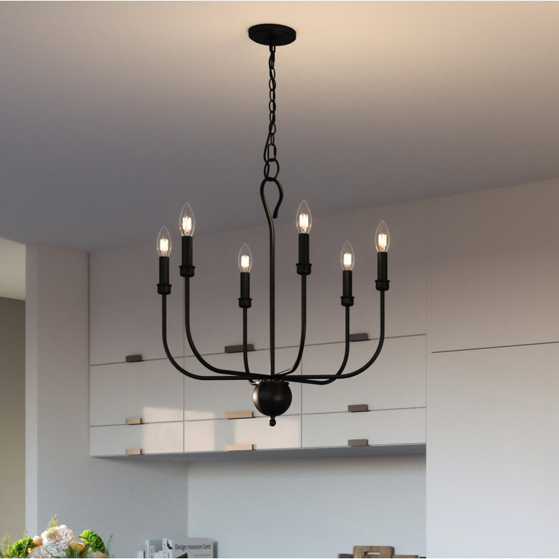 Lustre classique à 6 lumières de style bougie Blueprint Collection