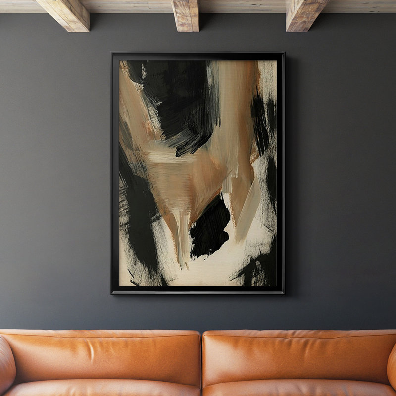 " Baked Paintstrokes II ", 36.5" H x 26.5" W, Black