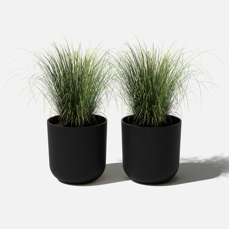 Pot à fleurs Pure Series, Noir, 2, H 15,25 po x l 15 po x P 15 po
