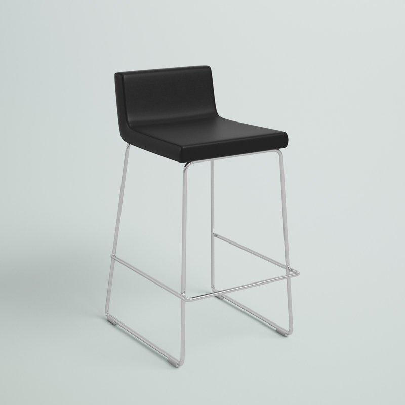 Tabouret de bar et de comptoir Gladwell, Noir, Tabouret de comptoir (siège d'une hauteur de 25,5