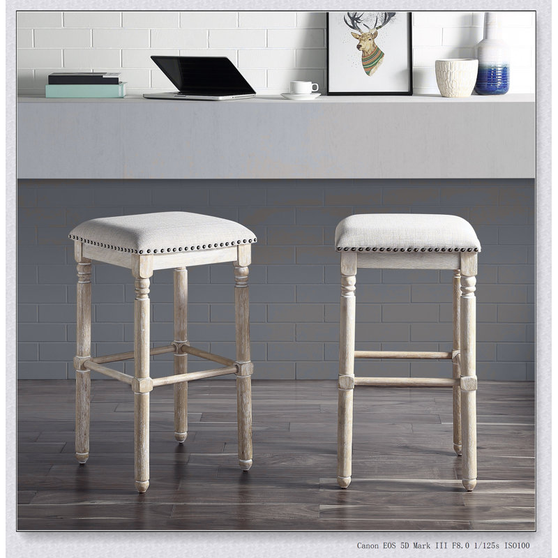 Tabouret en bois Arnhem, ensemble de 2, Tanné, Tabouret de bar (siège d'une hauteur de 29,25 po)