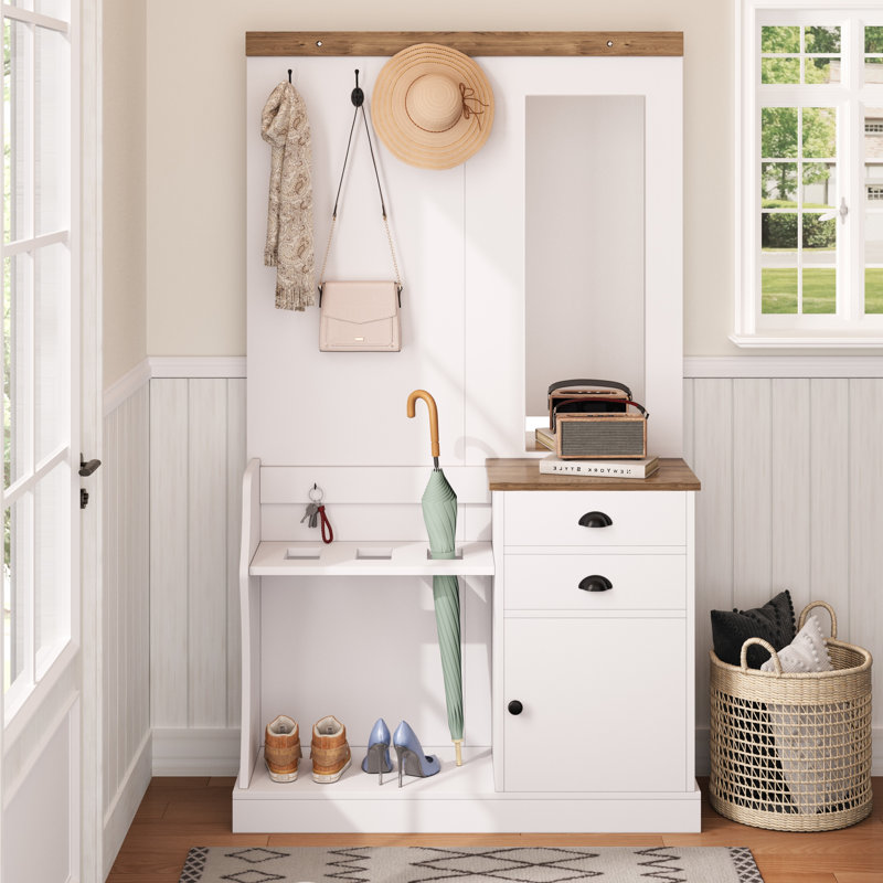 Hall Tree 110cm Wide with Shoe Storage