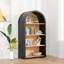 Bibliothèque arquée à 4 niveaux, bibliothèque arquée de 43 po de hauteur avec tablettes de rangement