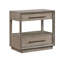 Ensemble de chambre à coucher King, capitonné, chêne brun, blanc, 2 pièces avec table de chevet