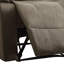 Fauteuil inclinable gris poli avec accoudoirs coussinés