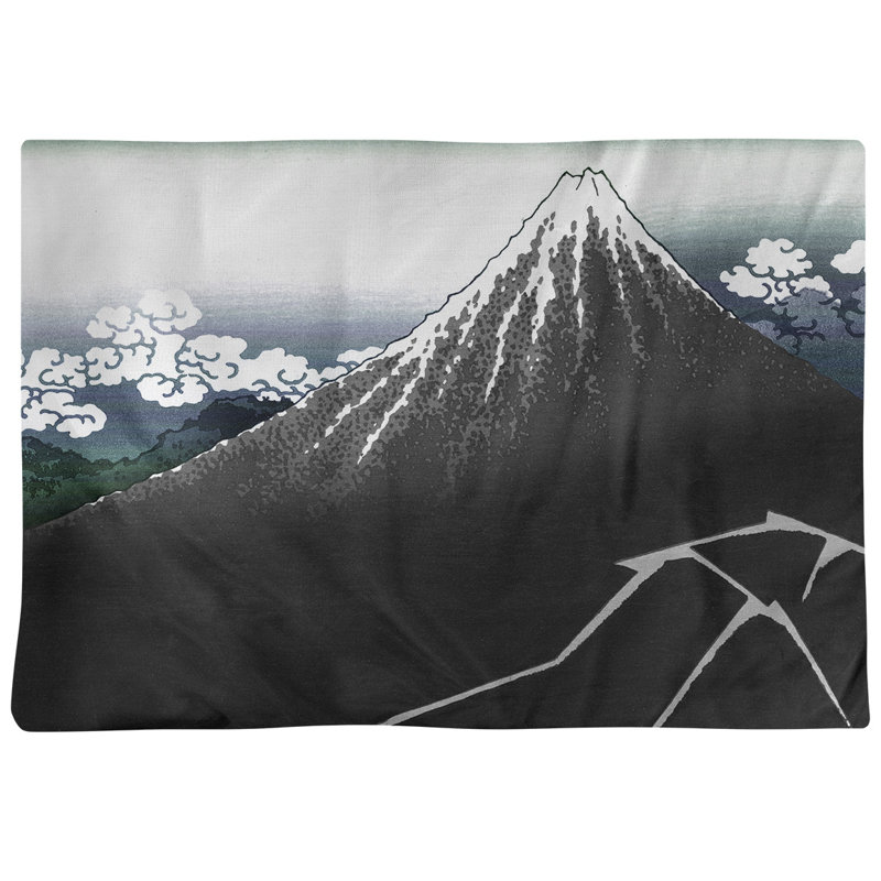 Récapitulatif 18" lightning the summit Katsushika Hokusai, Vert, Sergé de coton
