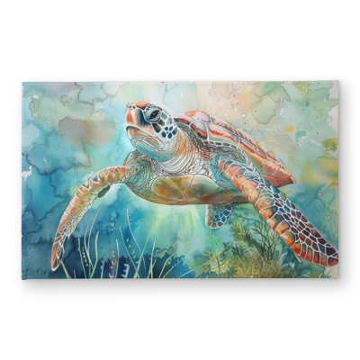 Turtle Blue Indoor Outdoor Door Mat | Home Decor Accent