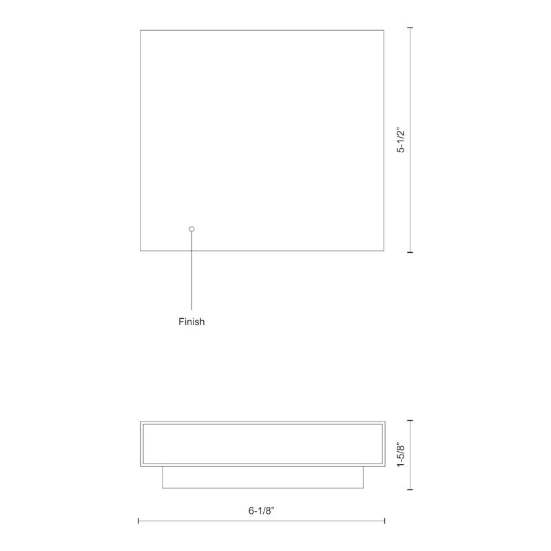 Mica 1 - Light LED Outdoor Flush Mount, White, 5.5" H x 6.13" W x 1.63" D
