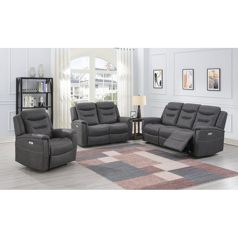 3 Piece Reclining Configurable Sofa Set