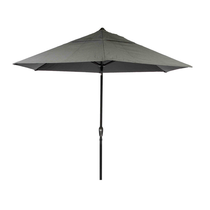 220cm Market Parasol, Grey, Black