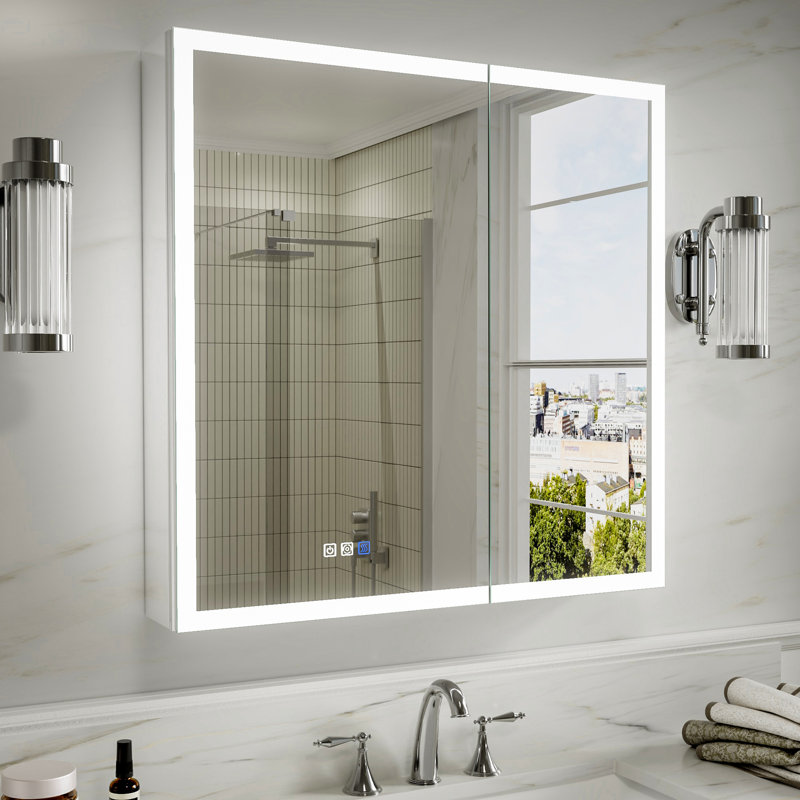 Armoire à pharmacie à faible tension H encastrée ou à fixation murale Sixs H 30 "H, H 30 po x l 30 po x P 5,39 po