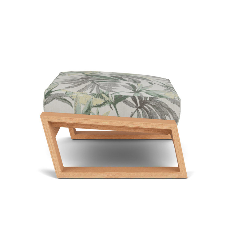 Pursuit Rectangle Outdoor Ottoman Patio Ottoman, Calidora Mist