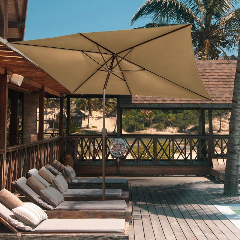 Patio Umbrella Rectangular Outdoor Table Umbrell...