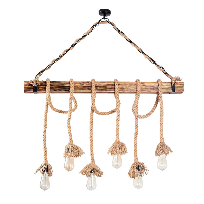 Kaylee 6 - Light Natural Unique/Statement Pendant