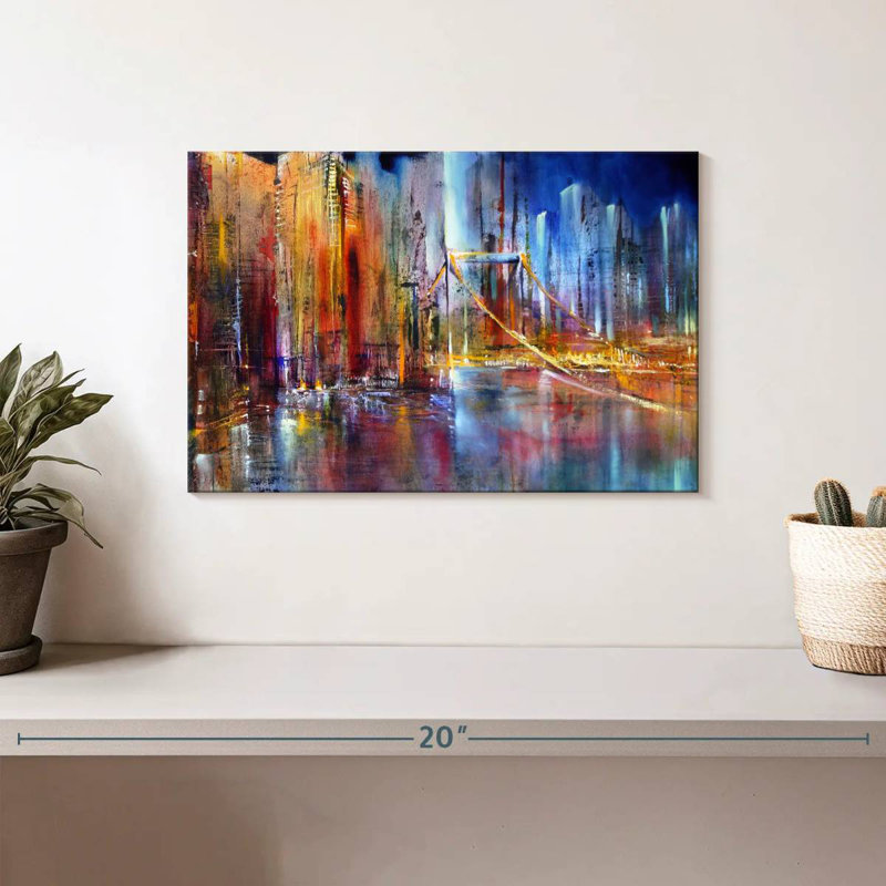 Avery Vibrant Cityscape, 8" H x 12" W