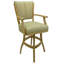 Tabouret en bois Callisnagh - vinyle beige - brun-472149018-472149009