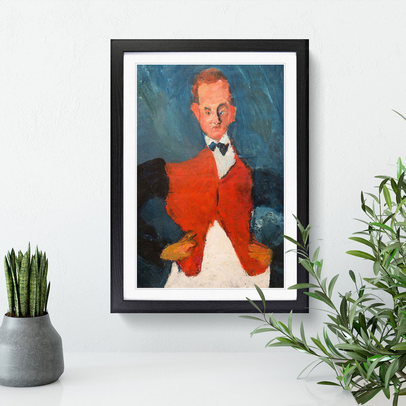 The Waiter by Chaim Soutine - Picture Frame Painting, Black, 36cm H x 27cm W x 2cm D