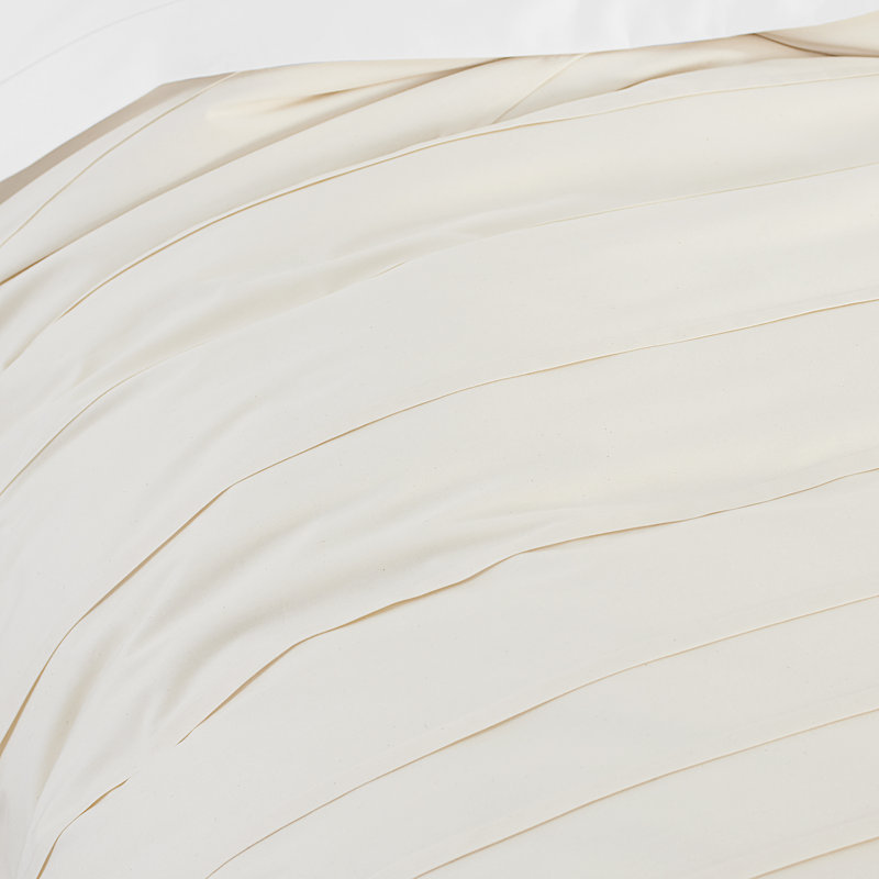 Ensemble de housse de couette plissé Simply, Ivoire, Double / Grand