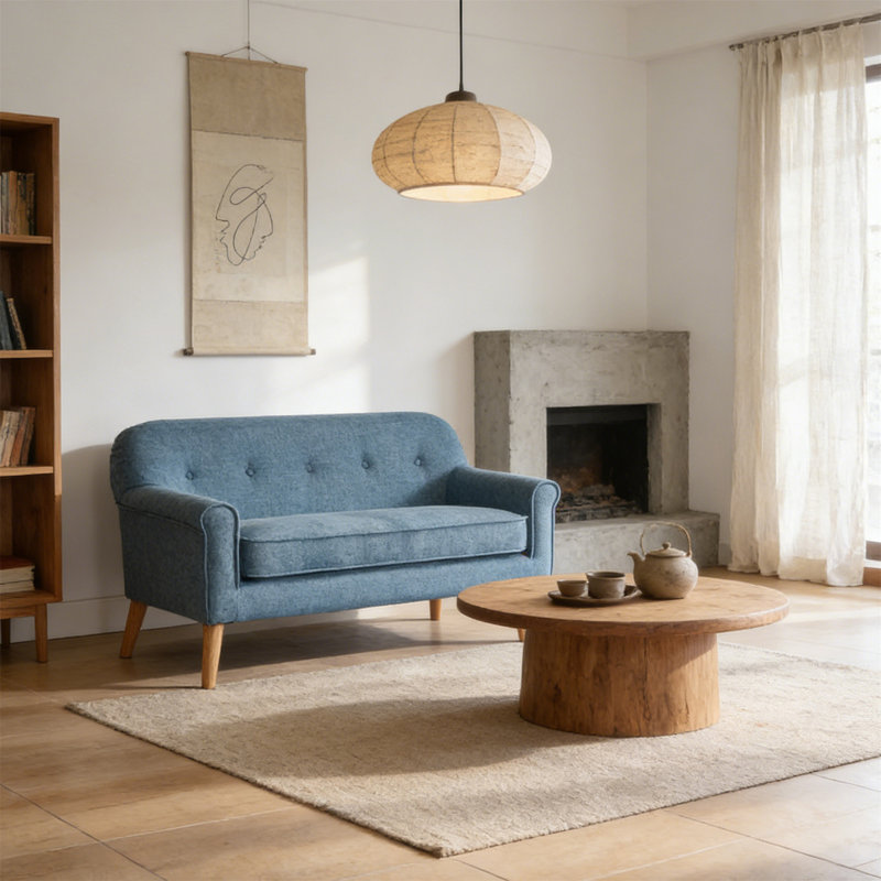 Causeuse (bleu pâle), Bleu