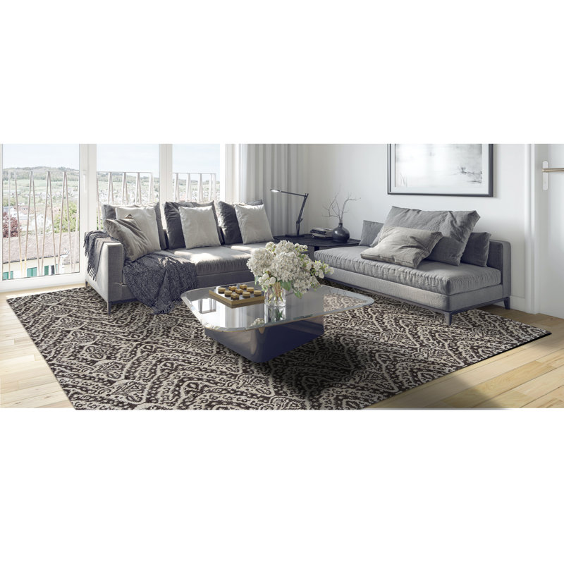 Sultanabad Wool Damask Area Rug