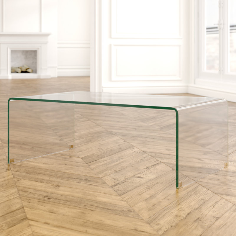 Dasher Coffee Table, Transparent, Non, H 17 po x L 39 po x l 17 po